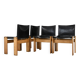 Monk dining chairs by Afra & Tobia Scarpa for Molteni, 1970s