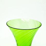 Postmodern vase, green glass, Huta Hortensja, Poland, 1970s