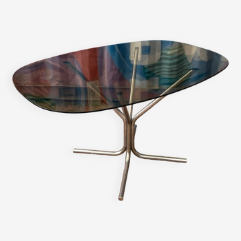 Vintage smoked glass table