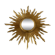Sun mirror witch's eye vintage gilded wood 60s-70s