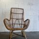 Chaise/siège monoplace/fauteuil vintage en osier