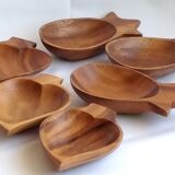 Vintage wooden cups 12 & 15cm