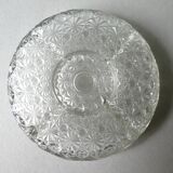 Plat de service en verre taillé des années 50