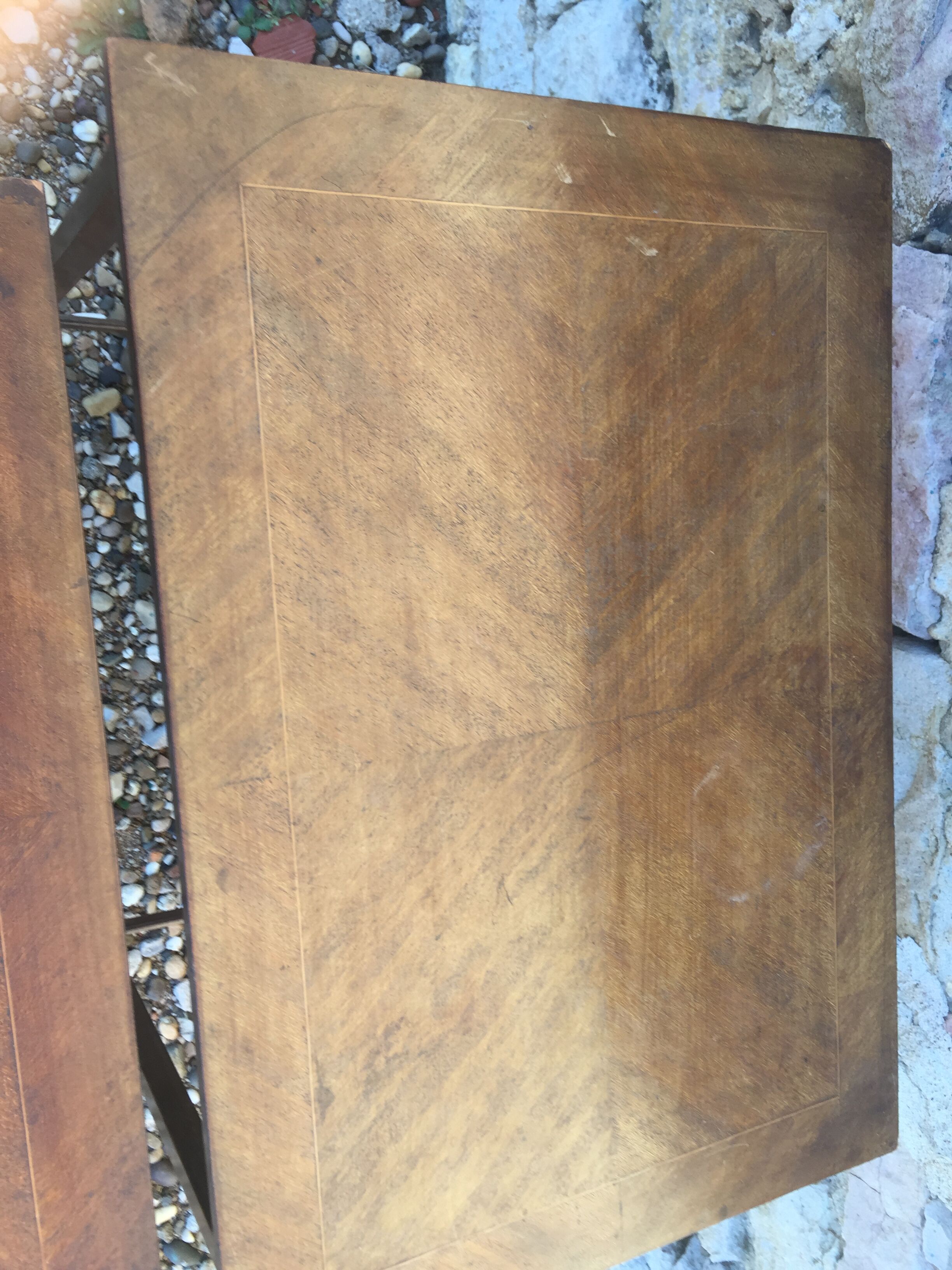 Pull-out tables old marquetry