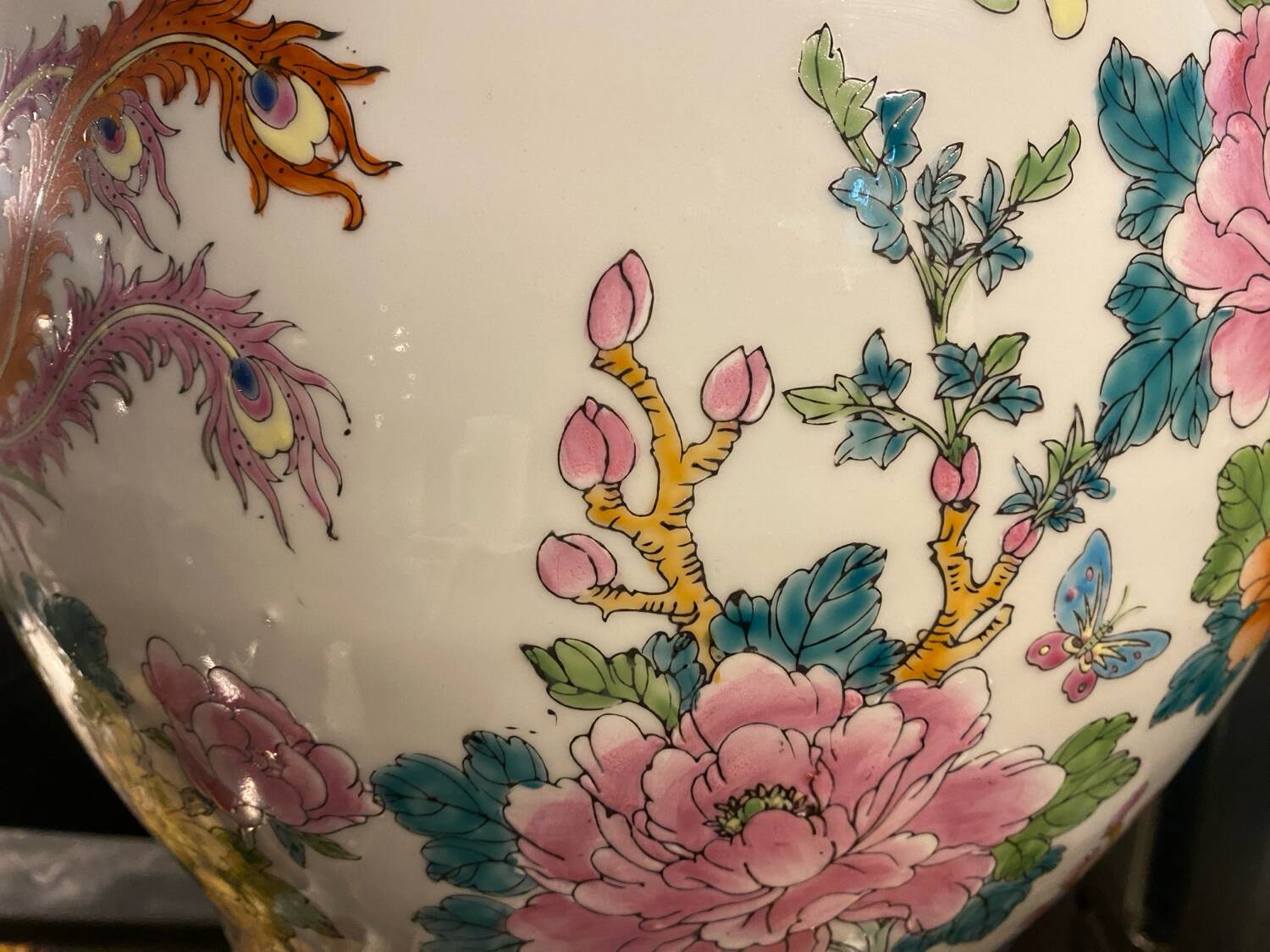 China XL Ceramic Fish Bowl Vase Pot Planter