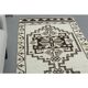 1970s Vintage Turkish Handmade Wool & Cotton Beige Runner Rug 96x361