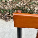 Chaise de bureau scandinave en acier et cuir