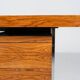 Bureau moderne du milieu du siècle en bois et chrome, Italie, années 1970