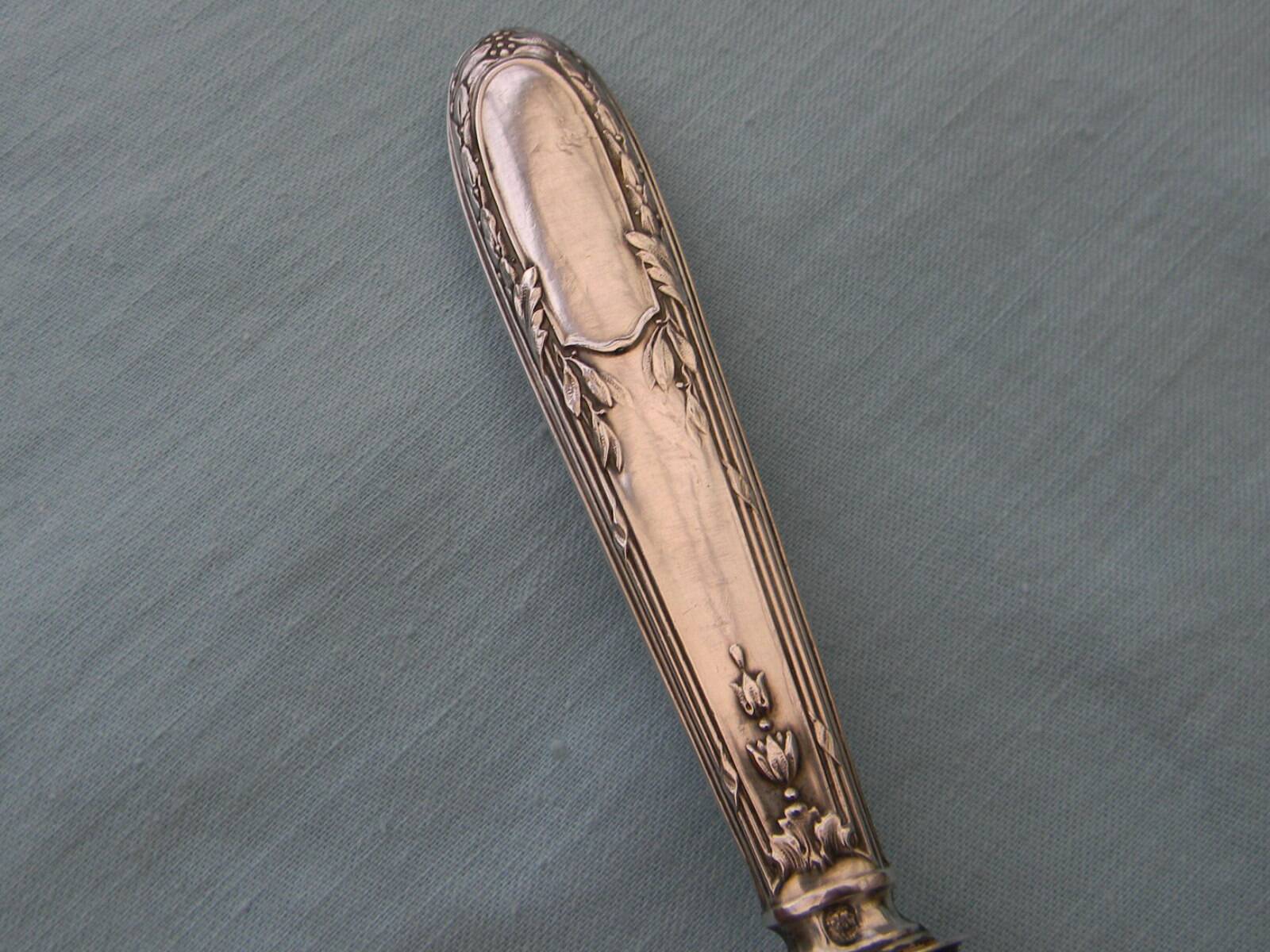 Salad cutlery with silver-filled handles. Minerva hallmark.