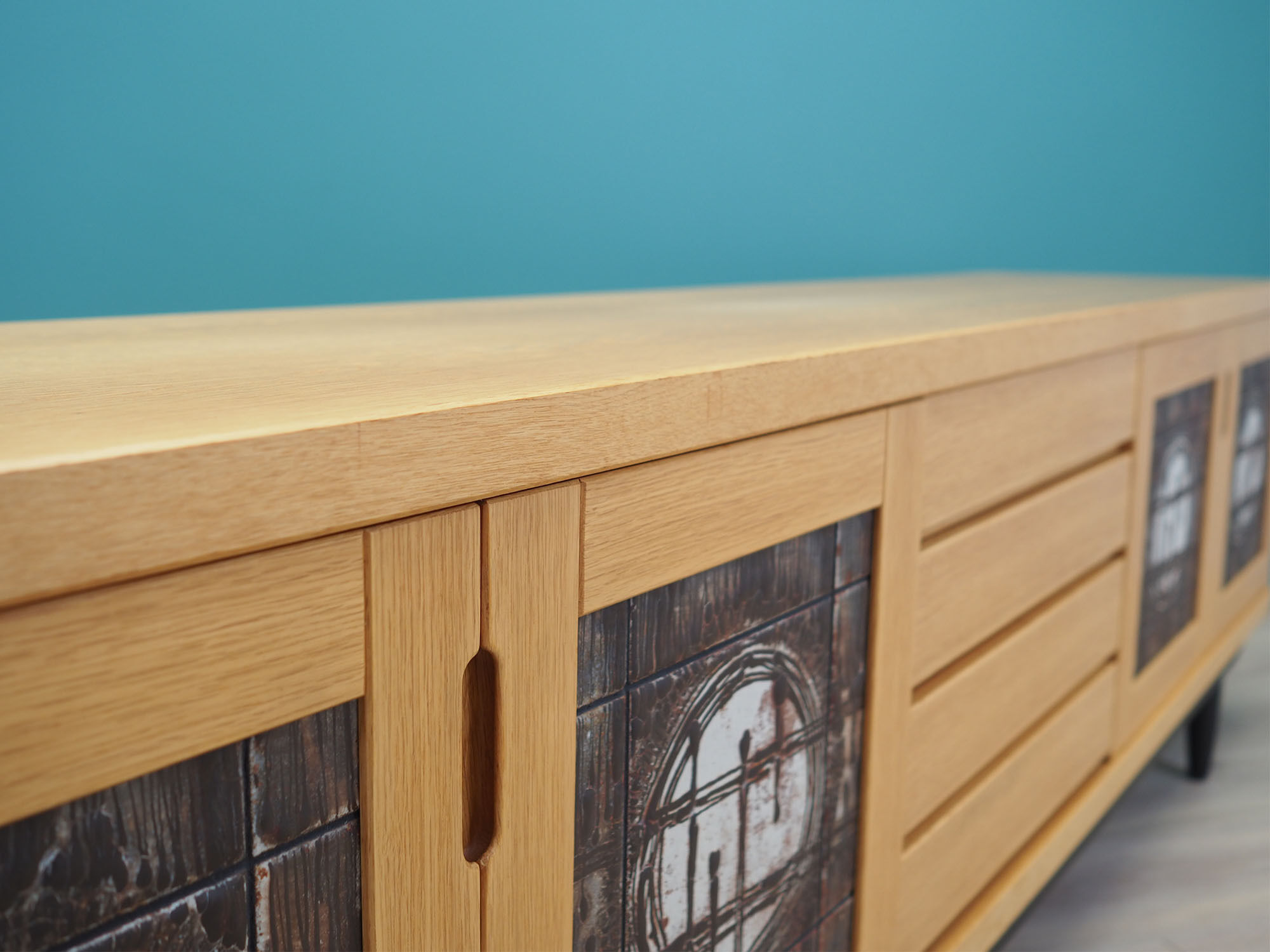 Ash sideboard, Danish design, 1970s, designer: Poul H. Poulsen, production: Gangsø Møbler