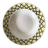 50s deep plates, yellow and black grid