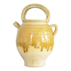 Yellow glazed gargoulette, Provençal jug pitcher