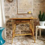 Vintage rattan desk from the 60s