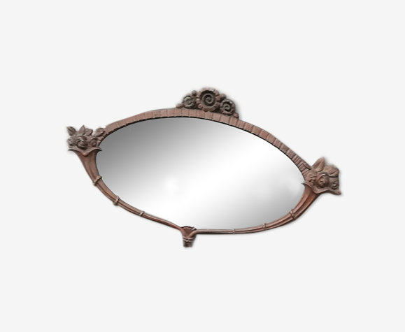 Miroir métal art déco