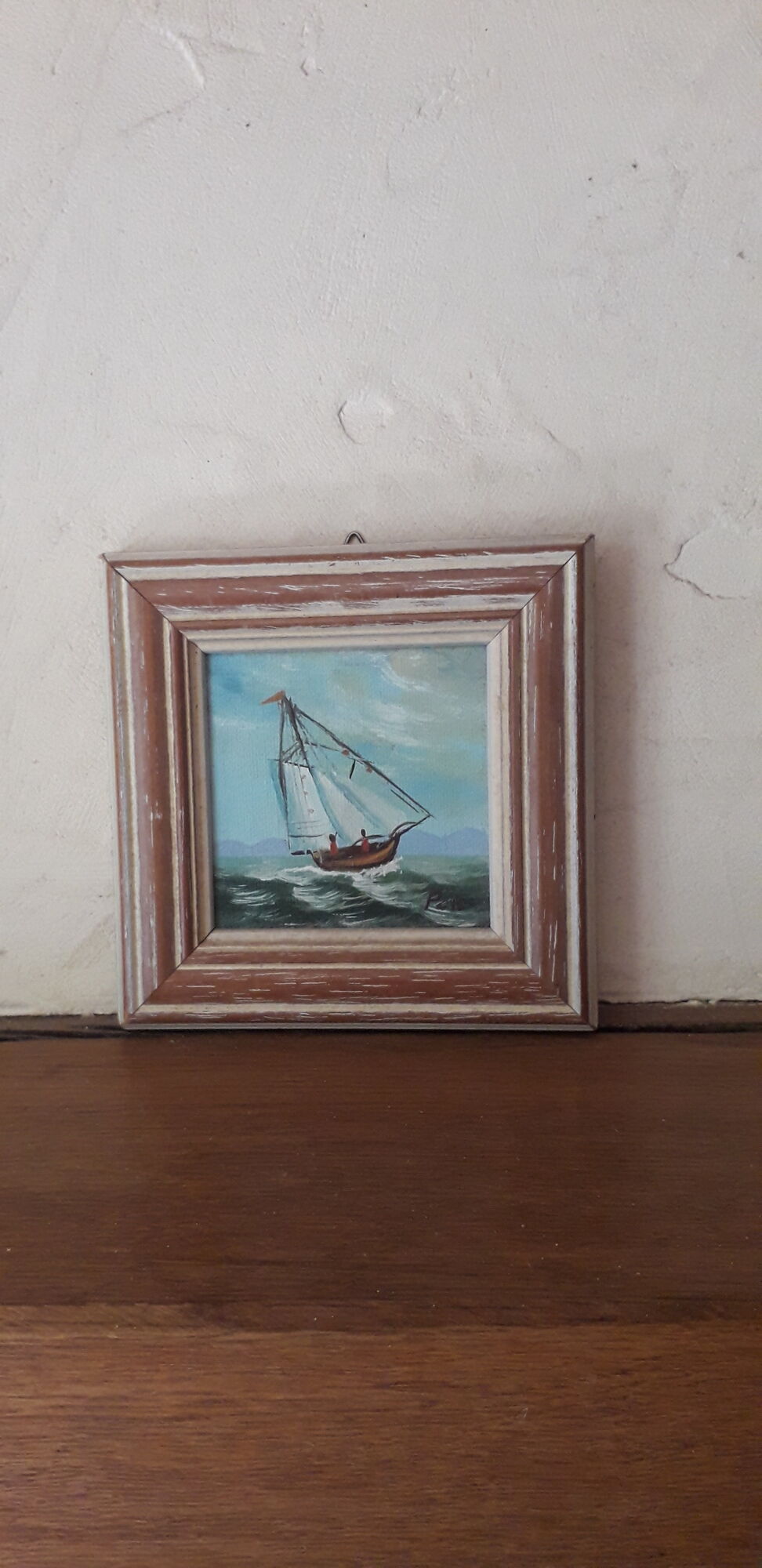 Signed painting: oil painting depicting a sailboat