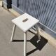 White wooden workshop stool