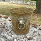 Persian Brass Champagne Bucket, Hand Engraved Ram Head Handles