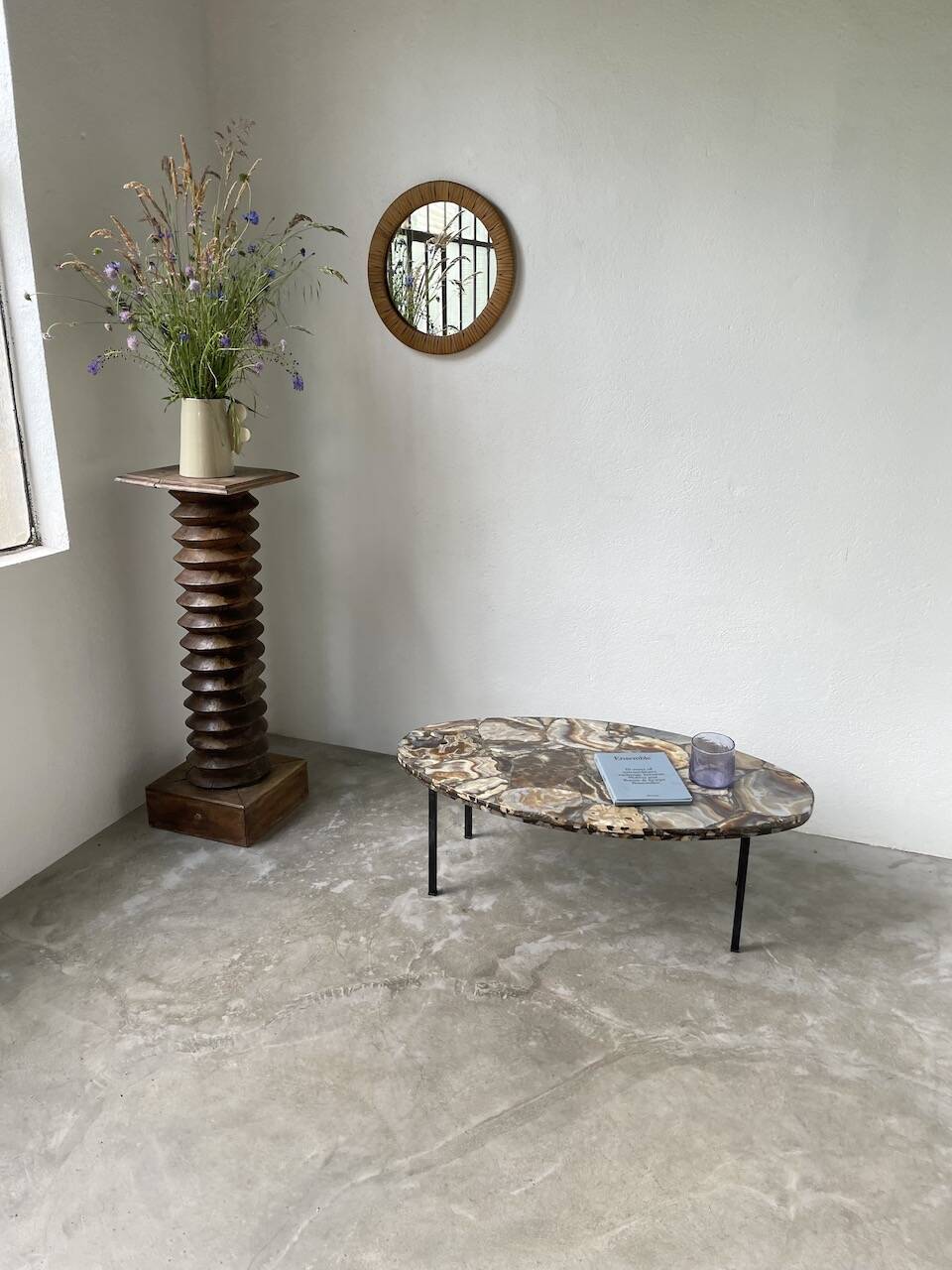 1950s Madagascar aragonite coffee table