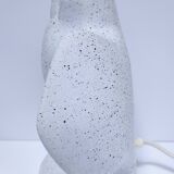 80s design ceramic owl lamp