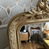 Louis philippe mirror with pediment, 84x53 cm