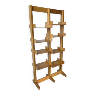Bookcase on solid beech legs from the 80s