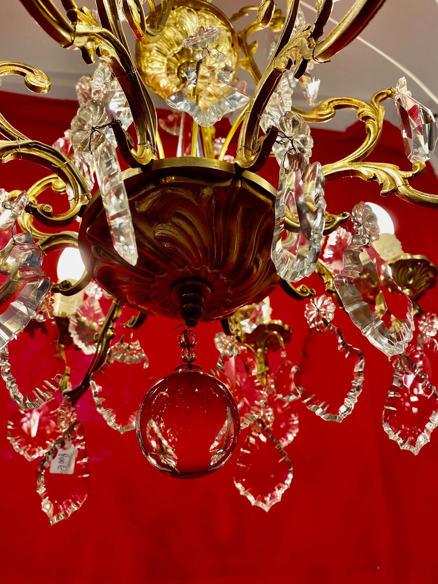 Louis XV style bronze chandelier