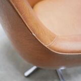 Vintage swivel desk chair in imitation leather