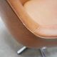Vintage swivel desk chair in imitation leather