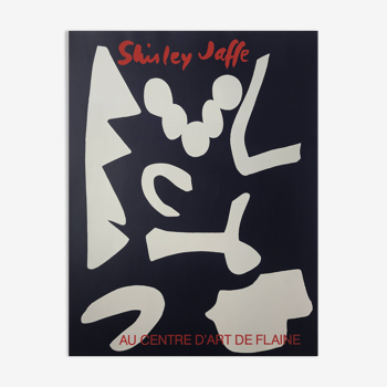 Shirley JAFFE, Centre d'art de Flaine (fond bleu marine), 1981. Affiche originale en sérigraphie