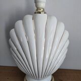Ceramic and gold metal shell lamp base - vintage