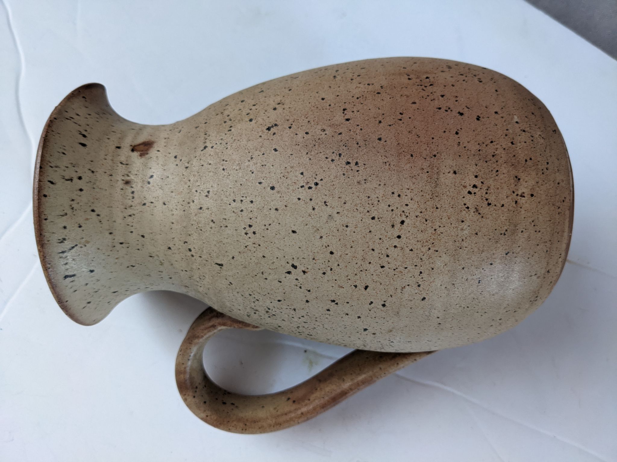 Jug vintage stoneware Vallauris pyrité