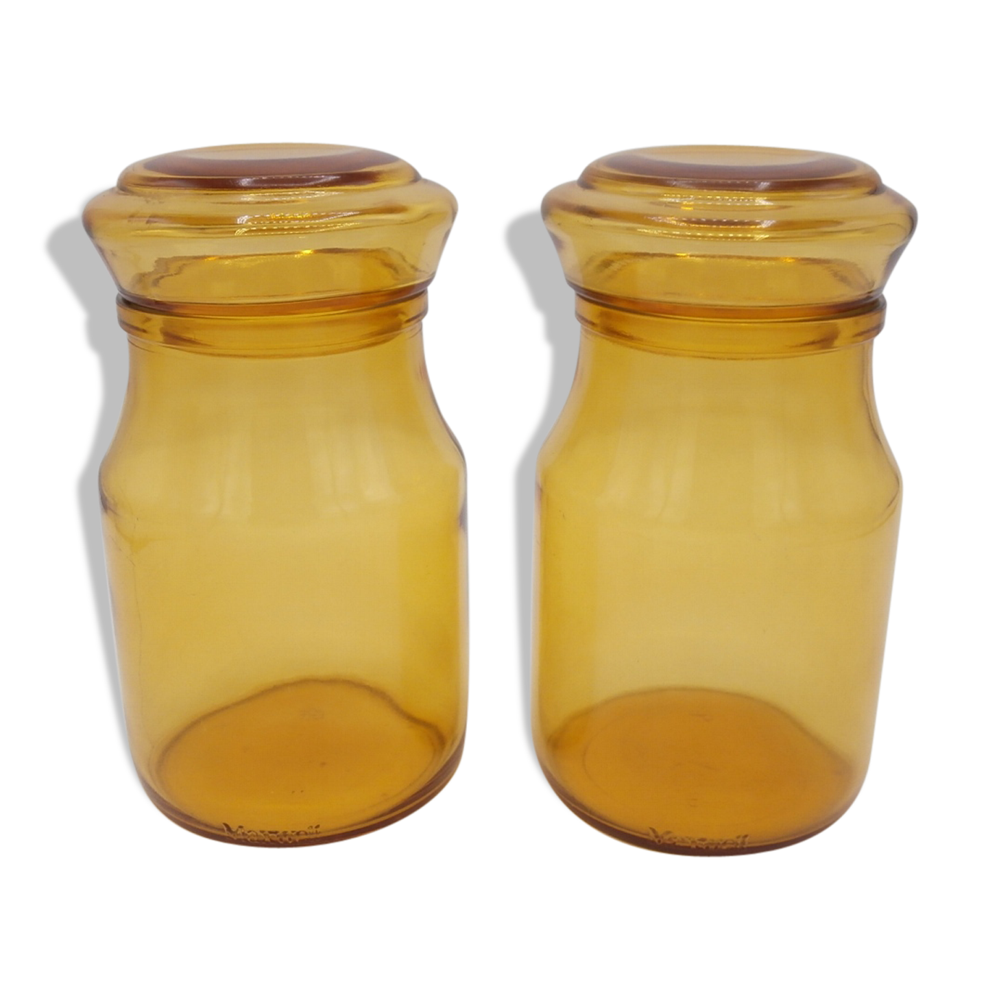 Pair of yellow jars