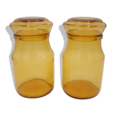 Pair of yellow jars
