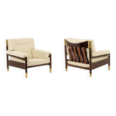 Carlo di Carli. Pair of "Sella" armchairs in rosewood. 1960s.