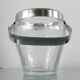 Vintage glass and stainless steel ice bucket - Demeyere (1960s)