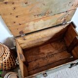 Old green military crate or trunk