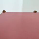 Walnut Nightstand attr. to Ico Parisi with a Pink Top and Black Drawers