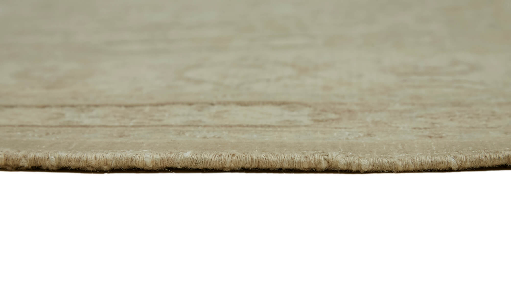 Hand-knotted persian vintage 1970s 211 cm x 286 cm beige wool carpet