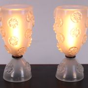 Design set of blown Murano glass table lamps by Barovier & Toso, 1950s