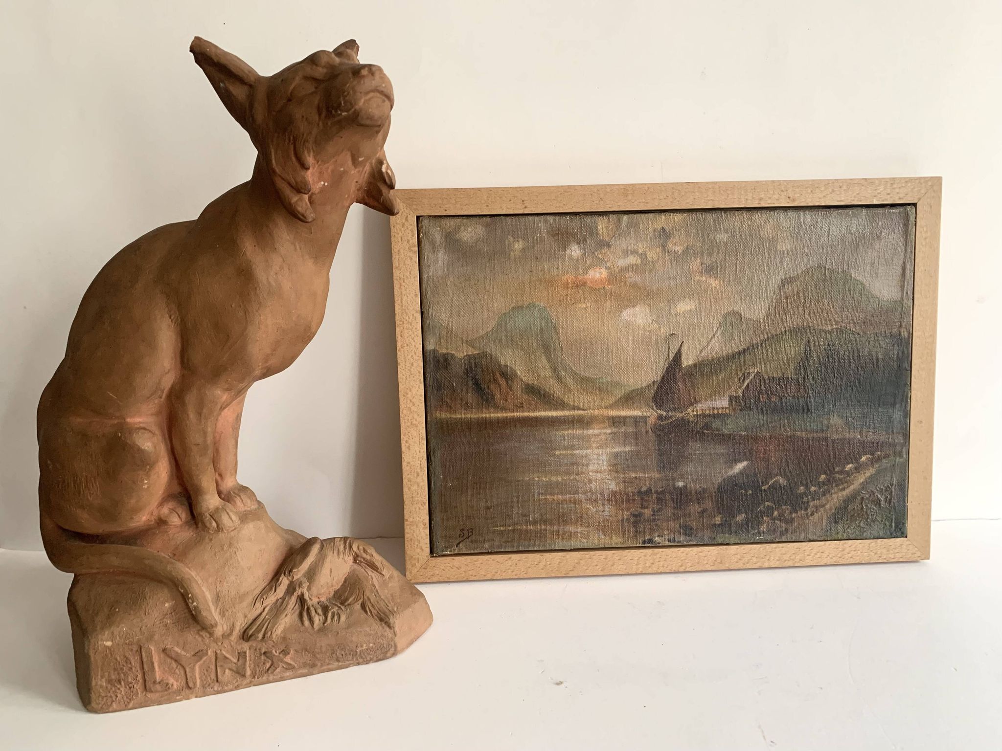 19th century French school, signed oil painting, framed seascape