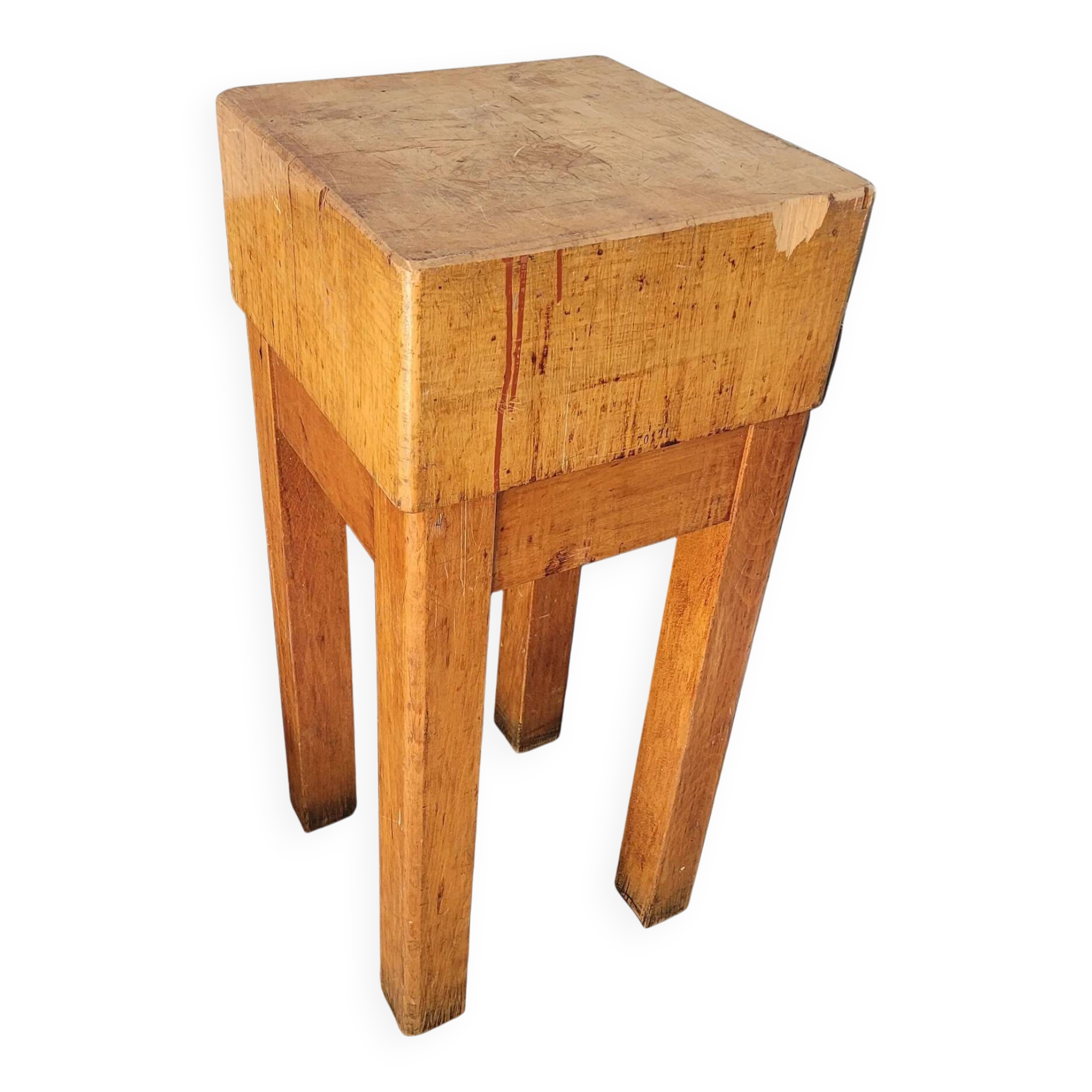 Authentic butcher's block on legs - End grain wood