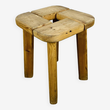 Finnsauna Olof Ottelin brutalist style stool, 1960s