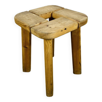 Tabouret Finnsauna Olof Ottelin style brutaliste, années 60