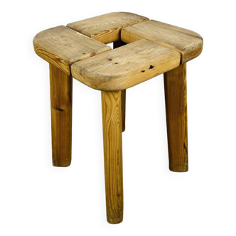 Finnsauna Olof Ottelin brutalist style stool, 1960s