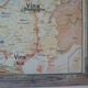 School agriculture map and wines of France-framed