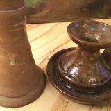 Vintage sandstone candlesticks