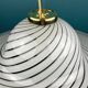 Swirling Murano glass pendant lamp, Italy, 1970s