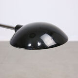 Vintage black & chrome arc table lamp from meblo, 80s