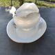 Vintage fine porcelain sauce boat with gold gilding.