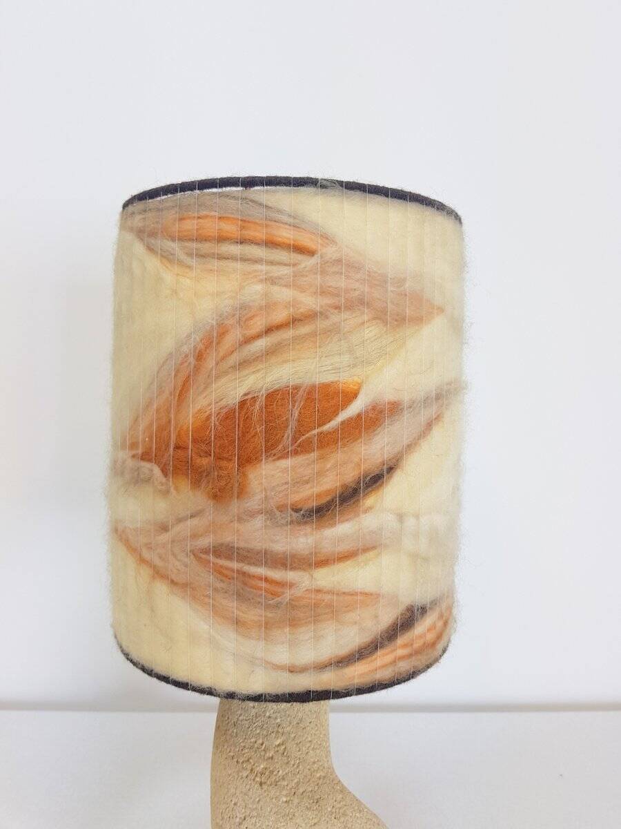 Arts & Crafts Style Brutalist Natural Stone Table Lamp, 1970s